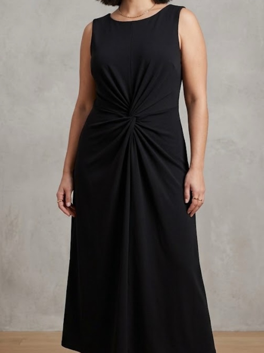 Lane Bryant Sleeveless Black Knot-Front Maxi Dress Plus Size 18/20 NWOT